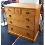 An early 20th Century ash wood chest of drawers.