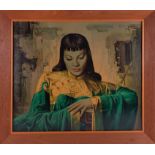 After Vladimir Tretchikoff (1913-2006), 'Lady From Orient', retro print, overall size 71cm x 82cm.