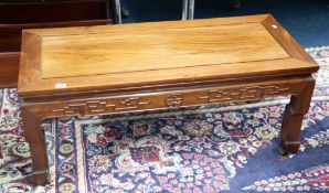 A modern oriental style wall shelf together with coffee table (2).