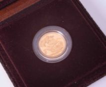 A Elizabeth II Royal Mint, full gold sovereign dated 1981, gold proof, cased.