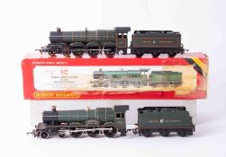 Hornby Railways OO Gauge, 'Kneller Hall' G.W.R hall class 4-6-0 and another 4073, boxed (2).