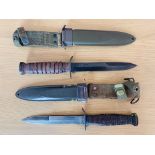 The top one is a WW2 Case M3 trench Knife, which comes with a 17cm long blade, possibly used, The