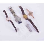 Small collection of wristwatches including a ladies 9ct gold wristwatch, a gents 9ct gold wristwatch