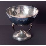 A modern silver Arts & Crafts style stem dish by Whitehall, approx. 7.4oz, height 11cm.