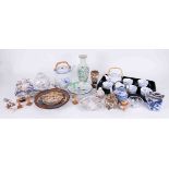 A 20th Century Oriental porcelain tea service on tray together with various other Oriental porcelain