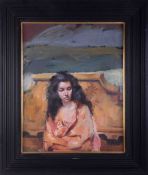 Robert Lenkiewicz (1941-2002) oil on board 'Anna at the Base Of The Bed' non-project piece, signed
