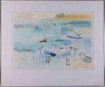 Howard, 'Entrance To The Harbour' watercolour, 42cm x 59cm, framed and glazed.