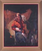 Robert Lenkiewicz (1941-2002) 'Study / Painter With Lenny' oil on canvas, with inscription on