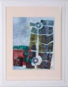 Glyn Williams, 'Quarry Face' tare and feather II, monotype with collage, January 2006, 30cm x