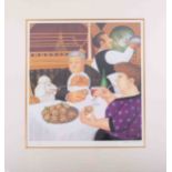 Beryl Cook (1926-2008) 'Dining In Paris', signed limited edition lithograph print 537/650, published