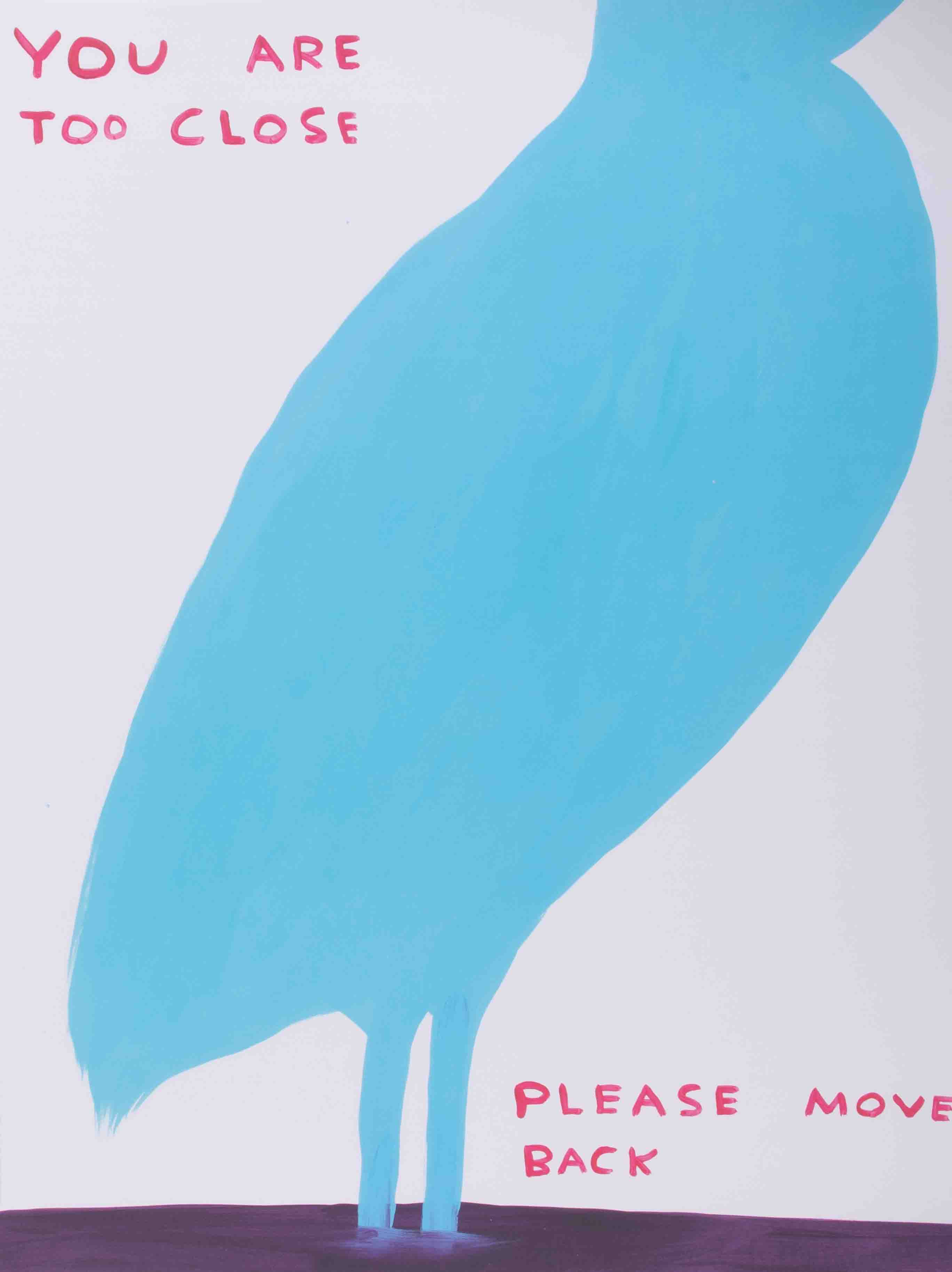 David Shrigley (b.1968) poster 'You Are Too Close Please Move Back' unsigned exhibition poster, 80cm - Image 2 of 2