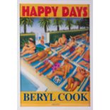Beryl Cook (1926-2008) 'Happy Days' poster, now out of print issued in 1995 by her publisher