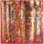 Alexandra Dickens, acrylic on canvas 'Cascading', signed and titled on reverse, 90cm x 90cm,