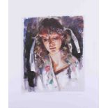 Robert Lenkiewicz (1941-2002) 'Study of Mary' signed A/P edition 32/50, 40cm x 35cm, unframed.