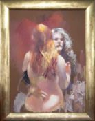 Robert Lenkiewicz (1941-2002) oil on canvas 'Painter With Brigitte', St. Antony Theme, Painter