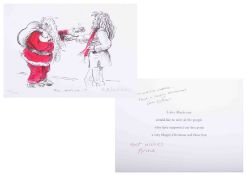 Robert Lenkiewicz (1941-2002), signed limited edition, Christmas Card 183/300, with personal