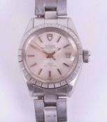 Tudor, a ladies vintage stainless steel Tudor Princess Oyster Date, Rotor Self Winding (the watch is