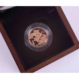 Royal Mint, Queen Elizabeth II 2009 gold proof sovereign with certificate, box and outer box.