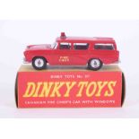 Dinky Toys, Canadian Fire Chiefs Car, 257, boxed.