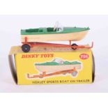 Dinky Toys, Healey Sports Boat On Trailer, 796, boxed.