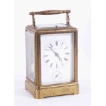 J.F.Bautte & Company, a Swiss carriage clock with repeat and alarm movement, striking on a bell,