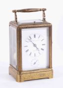 J.F.Bautte & Company, a Swiss carriage clock with repeat and alarm movement, striking on a bell,