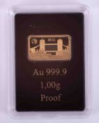 Westminster Mint, Landmarks of the World, London Tower Bridge, ten dollar 1gm gold ingot with