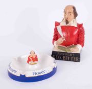 A vintage advertising figure in the form of William Shakespeare for Flowers Keg Bitter, 26cm, a