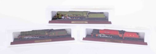 A collection of static Locomotive models on plinths (10).