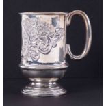 Small late Edwardian silver tankard by George Hawkins, 83gms.