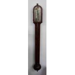 A early 19th Century mahogany stick barometer, Thomas Rubergall, Coventry Street, London, length