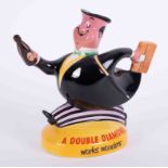 Beswick Double Diamond advertising jug: in the form of business man, "a Double Diamond works