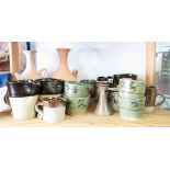 Jeremy Leach (Lowerdown Pottery, Bovey Tracey), a collection of various Studio Pottery, sixteen
