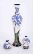 Moorcroft pottery by designer Rachel Bishop to include three vases (3).