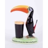 A Carlton Ware Guinness Toucan, H24cm (restored re stuck at base and also at tail).