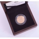 Royal Mint, Queen Elizabeth II 2008 gold proof sovereign with certificate, box and outer box.