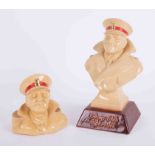 Royal Doulton 1920s bust of a serviceman advertising Army Club cigarette, height 27cm and similar