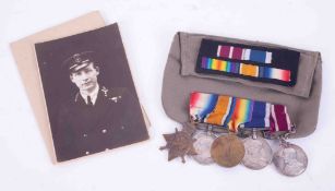 A group of five WW1 medals awarded to K.1737, T.H.VINTON.S.P.O, H.M.S. VIVID for