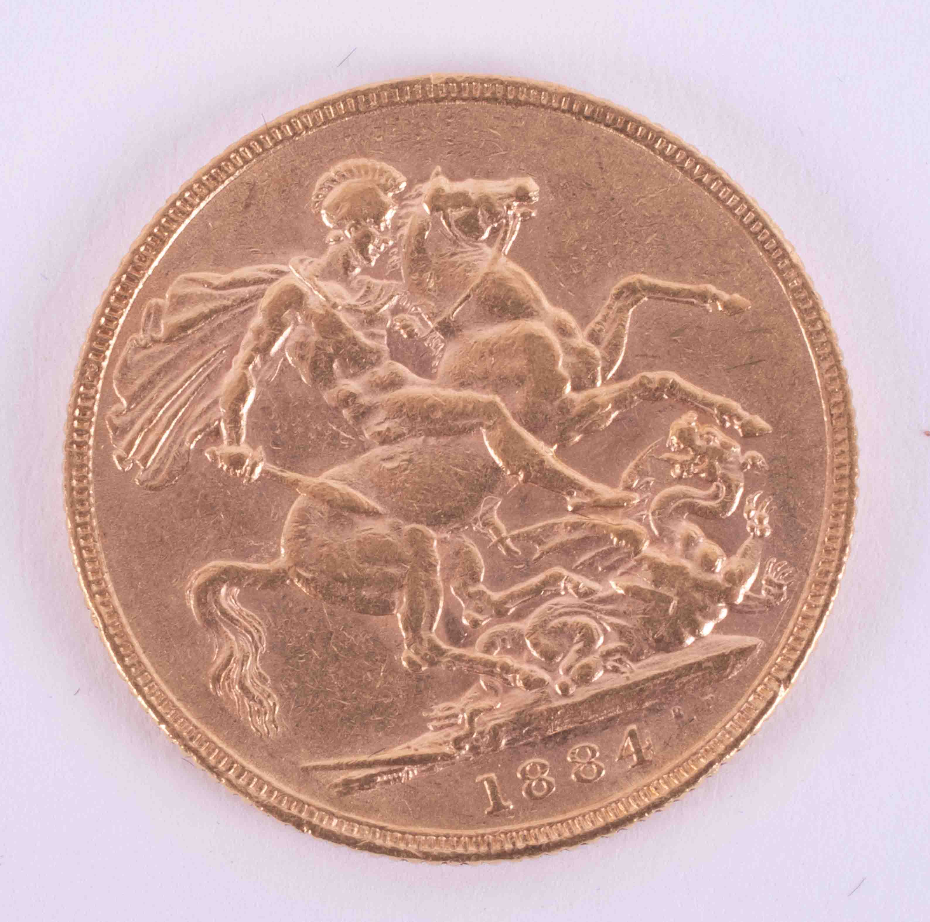 Victoria, gold full sovereign 1884.