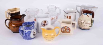 A collection of 11 various Pub Jugs, incl Spode and Devon ware (11)