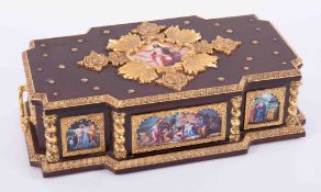 Franklin Mint, Life of Christ Millenium music box, length 32cm x depth 19cm.