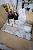 12 x bottles of Moet & Chandon NV. Previously cellared in the same box.
