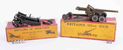 Britain's Toys, a boxed 18" Howitzer and another boxed 155mm. Gun (2).