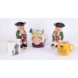 Royal Doulton Toby Ale Toby jug, a Hoare & Co Toby, Doulton Ugly Duchess character jug, Carlton Ware