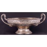 WMF, a silver plated twin handled fruit bowl, height 16cm.