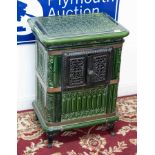 A French enamelled stove, height 64cm and width 47cm.
