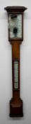 A 19th Century oak cased stick barometer (with faults), length 101cm.