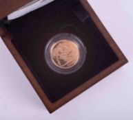 Royal Mint, Queen Elizabeth II 2008 gold proof sovereign with certificate, box and outer box.