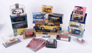 Collection of model cars including Days Gone, Lledo, Classic British Sports Cars, Jaguar