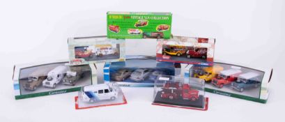Small collection of model cars including Typhoo Vintage Van Collection, Lledo 'The Dandy',